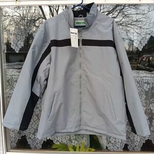 Bright Star Men's Gray & Black Lightweight Jacket Large NWT